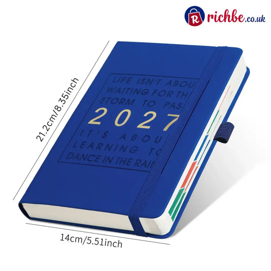 📅 📓 2027 Calendar Notebook – A5 one day per sheet date-marked – Ideal for daily logs & future reference ✨ - Blue