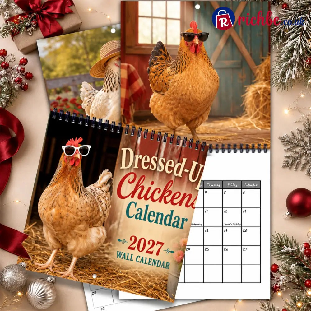 🐔 2027 Farm Chicken Calendar – 12 Months of Farmyard Charm & Feathered Fun - 2027 CALENDAR
