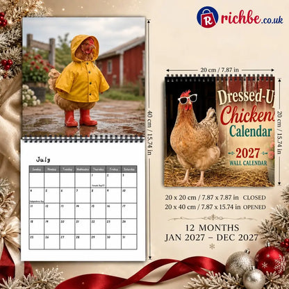 🐔 2027 Farm Chicken Calendar – 12 Months of Farmyard Charm & Feathered Fun - 2027 CALENDAR