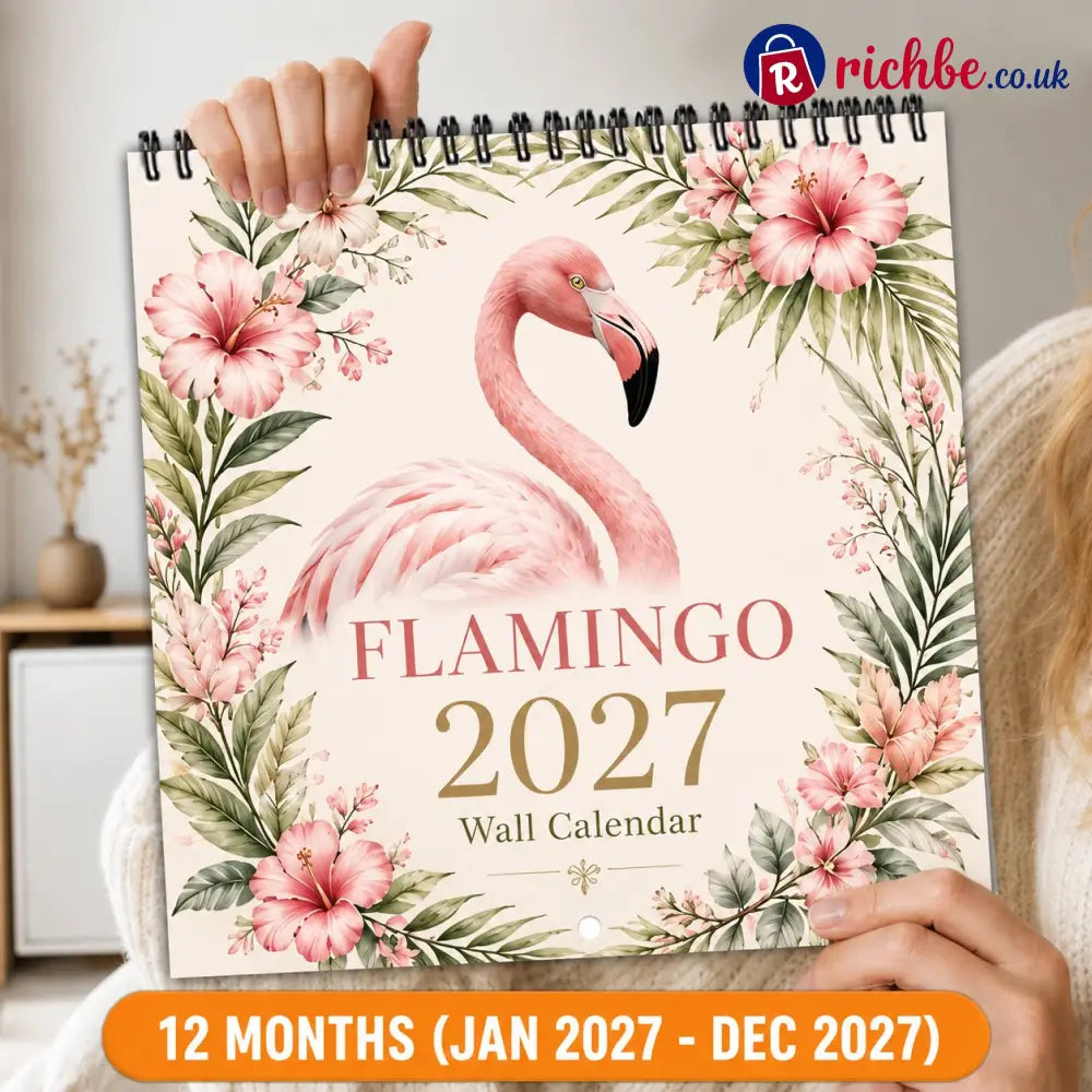 🦩 2027 Flamingo Calendar – 12 Months of Elegant Flamingo Beauty & Tropical Moments - 2027 CALENDAR