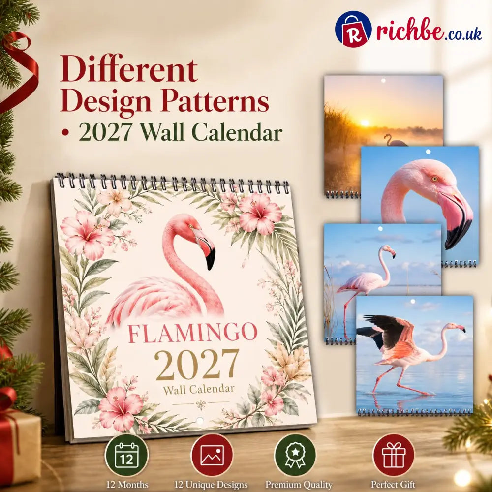 🦩 2027 Flamingo Calendar – 12 Months of Elegant Flamingo Beauty & Tropical Moments - 2027 CALENDAR