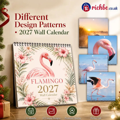 🦩 2027 Flamingo Calendar – 12 Months of Elegant Flamingo Beauty & Tropical Moments - 2027 CALENDAR