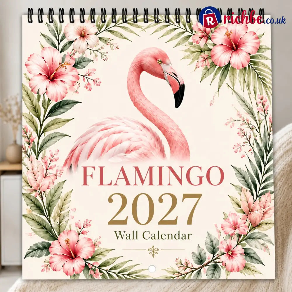 🦩 2027 Flamingo Calendar – 12 Months of Elegant Flamingo Beauty & Tropical Moments - 2027 CALENDAR