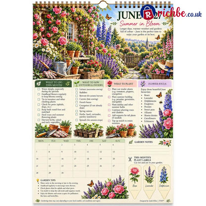 2027 Four Seasons Gardening Calendar & Monthly Planner – A4 Wall Calendar with Planting Guide Garden Tasks & Plant