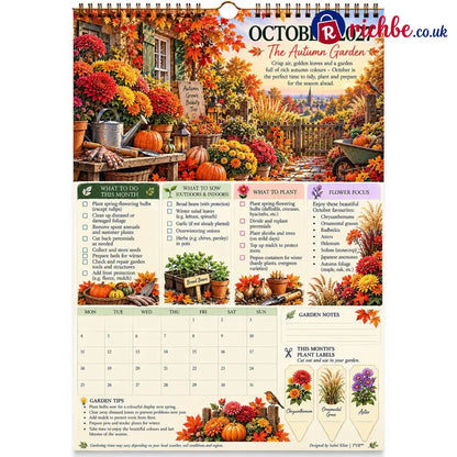 2027 Four Seasons Gardening Calendar & Monthly Planner – A4 Wall Calendar with Planting Guide Garden Tasks & Plant