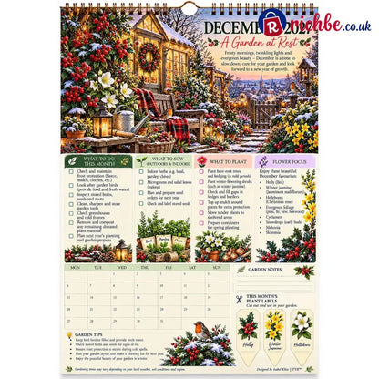 2027 Four Seasons Gardening Calendar & Monthly Planner – A4 Wall Calendar with Planting Guide Garden Tasks & Plant