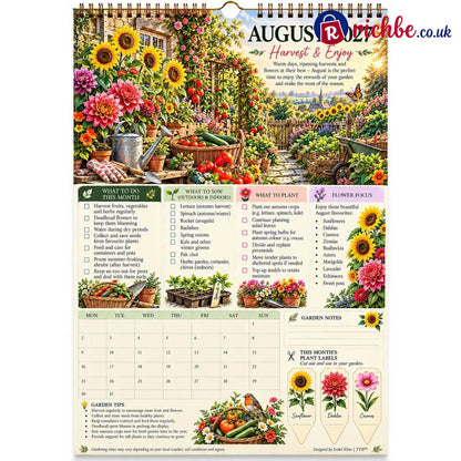 2027 Four Seasons Gardening Calendar & Monthly Planner – A4 Wall Calendar with Planting Guide Garden Tasks & Plant