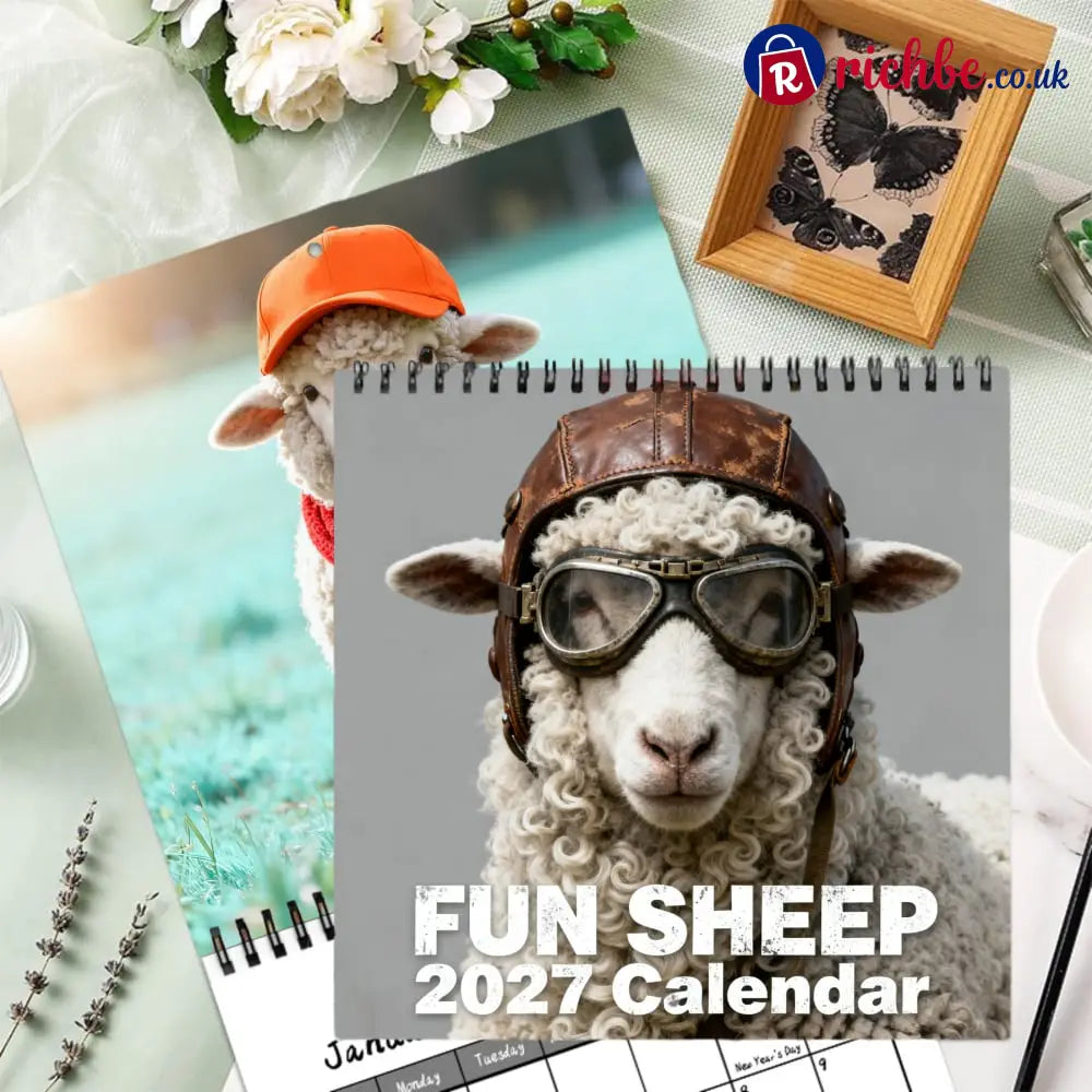 🐑 2027 Fun Sheep Calendar – 12 Months of Playful Sheep Portraits & Cheerful Farmyard Moments - New year