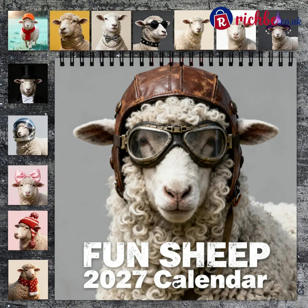 🐑 2027 Fun Sheep Calendar – 12 Months of Playful Sheep Portraits & Cheerful Farmyard Moments - New year
