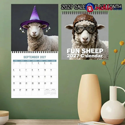 🐑 2027 Fun Sheep Calendar – 12 Months of Playful Sheep Portraits & Cheerful Farmyard Moments - New year