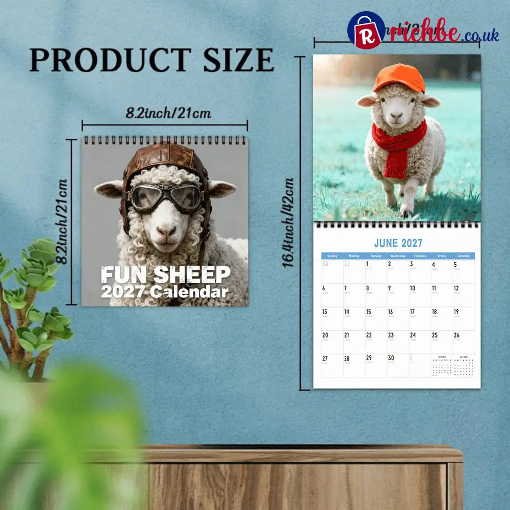 🐑 2027 Fun Sheep Calendar – 12 Months of Playful Sheep Portraits & Cheerful Farmyard Moments - New year