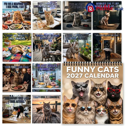 🐱2027 Funny Cats Wall Calendar – Sassy Cats & Hilarious Quotes - Bestseller