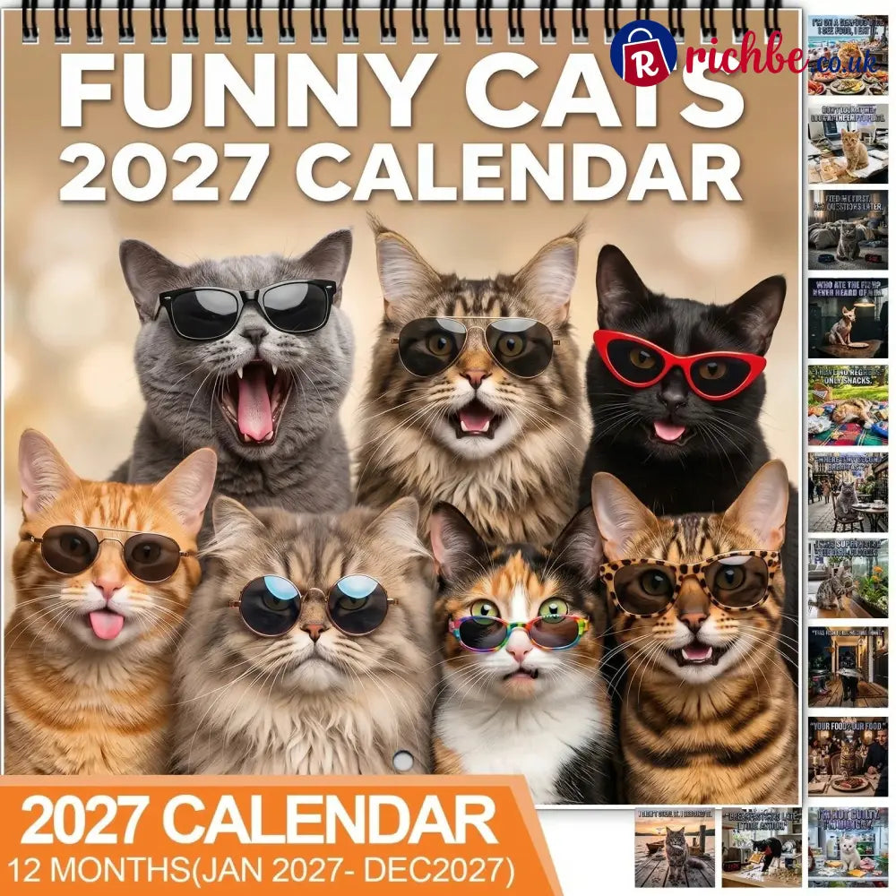 🐱2027 Funny Cats Wall Calendar – Sassy Cats & Hilarious Quotes - Bestseller
