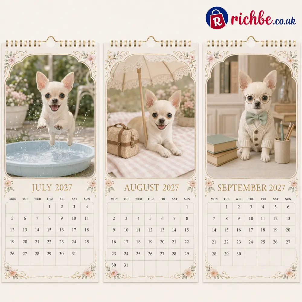 🐶2027 Funny Chihuahua Wall Calendar | A4 Hanging Calendar - Calendar