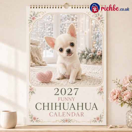 🐶2027 Funny Chihuahua Wall Calendar | A4 Hanging Calendar - Calendar