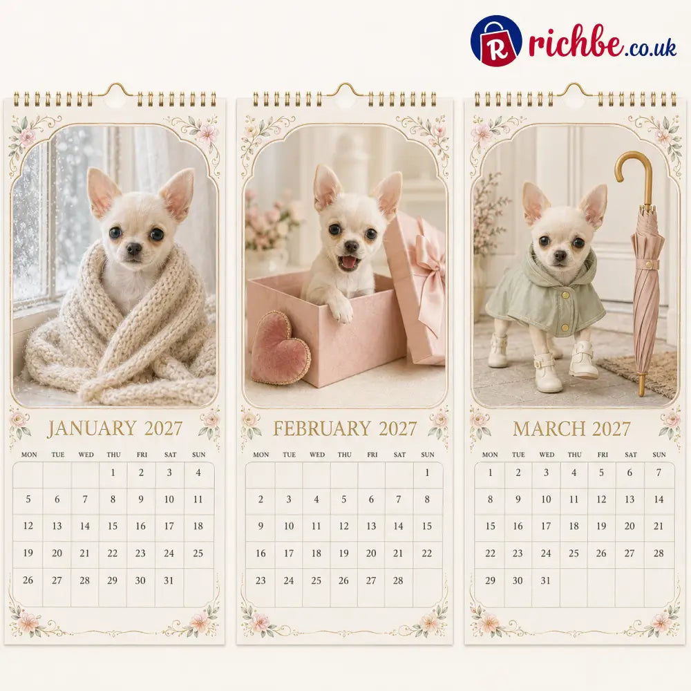 🐶2027 Funny Chihuahua Wall Calendar | A4 Hanging Calendar - Calendar
