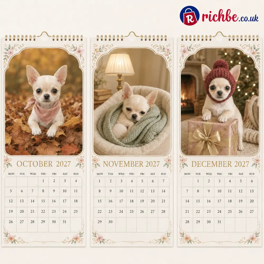 🐶2027 Funny Chihuahua Wall Calendar | A4 Hanging Calendar - Calendar