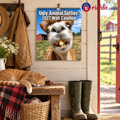 2027 Funny Farm Animal Selfies Wall Calendar – 12 Months of Hilariously Unfiltered Animal Faces