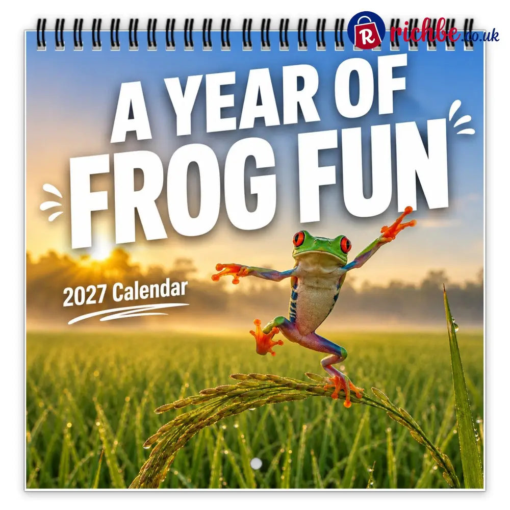 🐸 2027 Funny Frog Wall Calendar 12-Month Spiral Planner With Notes - New year