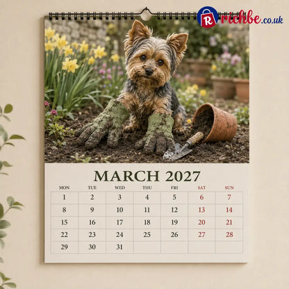 🐶2027 Funny Yorkshire Terrier Wall Calendar | A4 Hanging Calendar-2