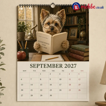 🐶2027 Funny Yorkshire Terrier Wall Calendar | A4 Hanging Calendar-2