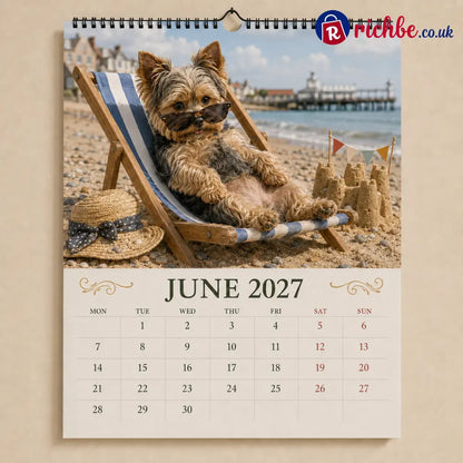 🐶2027 Funny Yorkshire Terrier Wall Calendar | A4 Hanging Calendar-2