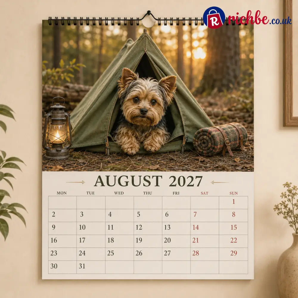 🐶2027 Funny Yorkshire Terrier Wall Calendar | A4 Hanging Calendar-2