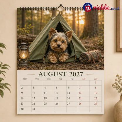 🐶2027 Funny Yorkshire Terrier Wall Calendar | A4 Hanging Calendar-2