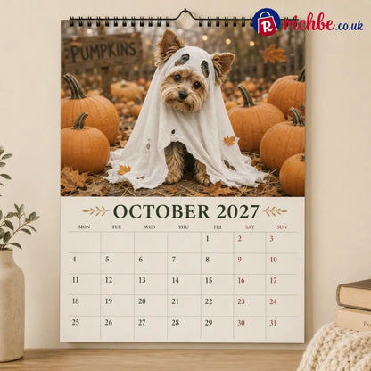 🐶2027 Funny Yorkshire Terrier Wall Calendar | A4 Hanging Calendar-2