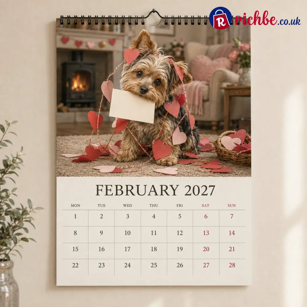 🐶2027 Funny Yorkshire Terrier Wall Calendar | A4 Hanging Calendar-2