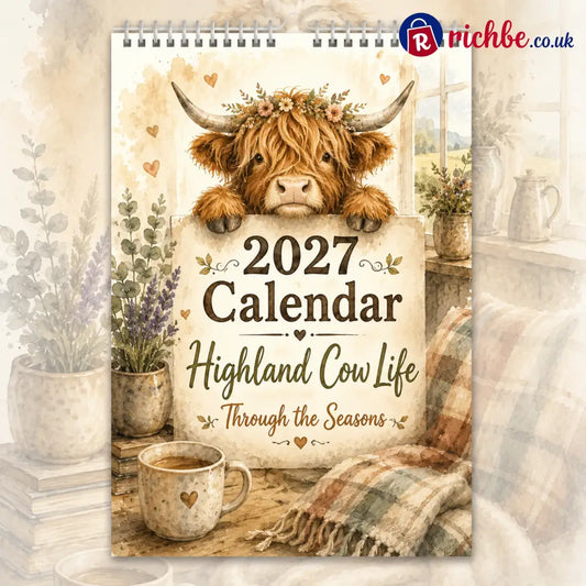 2027 Highland Cow Life Calendar｜A4 Hanging Calendar - Calendar