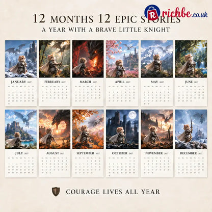 🐱2027 Knight Cat vs. The Dragon Calendar