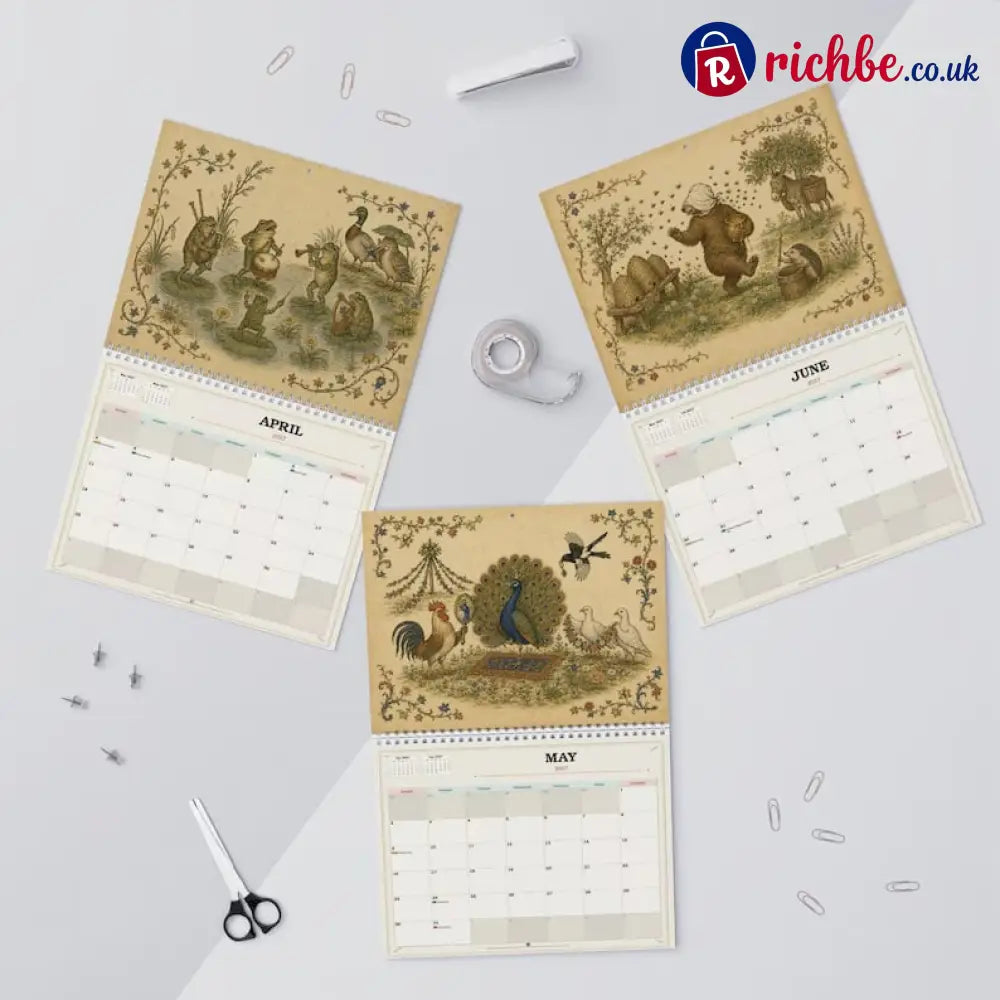 📜 2027 Medieval Animal Mischief in the Margins Wall Calendar