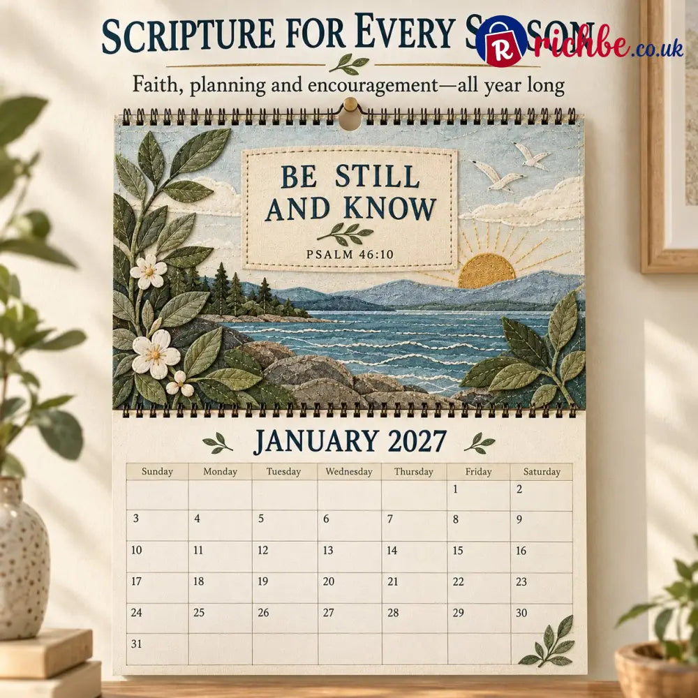 ✝️ 2027 Psalms Wall Calendar | Monthly Scripture & Christian Artwork - All Collections