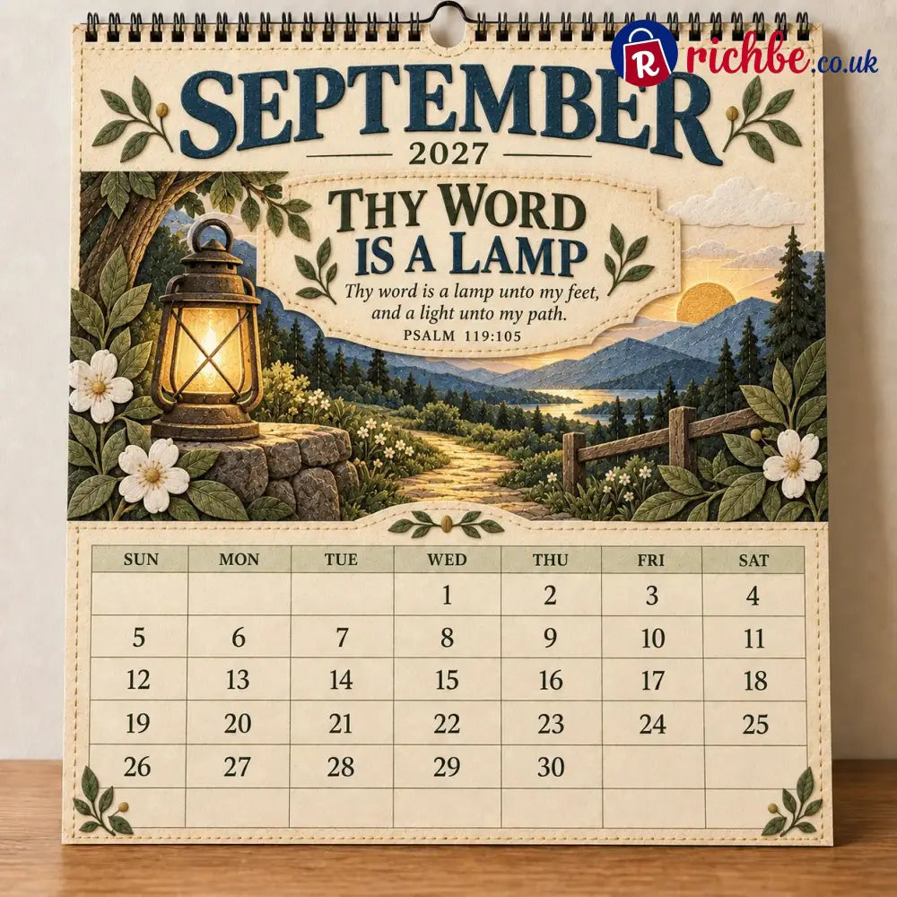 ✝️ 2027 Psalms Wall Calendar | Monthly Scripture & Christian Artwork - All Collections