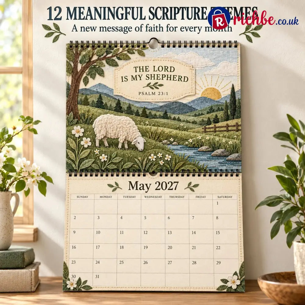 ✝️ 2027 Psalms Wall Calendar | Monthly Scripture & Christian Artwork - All Collections