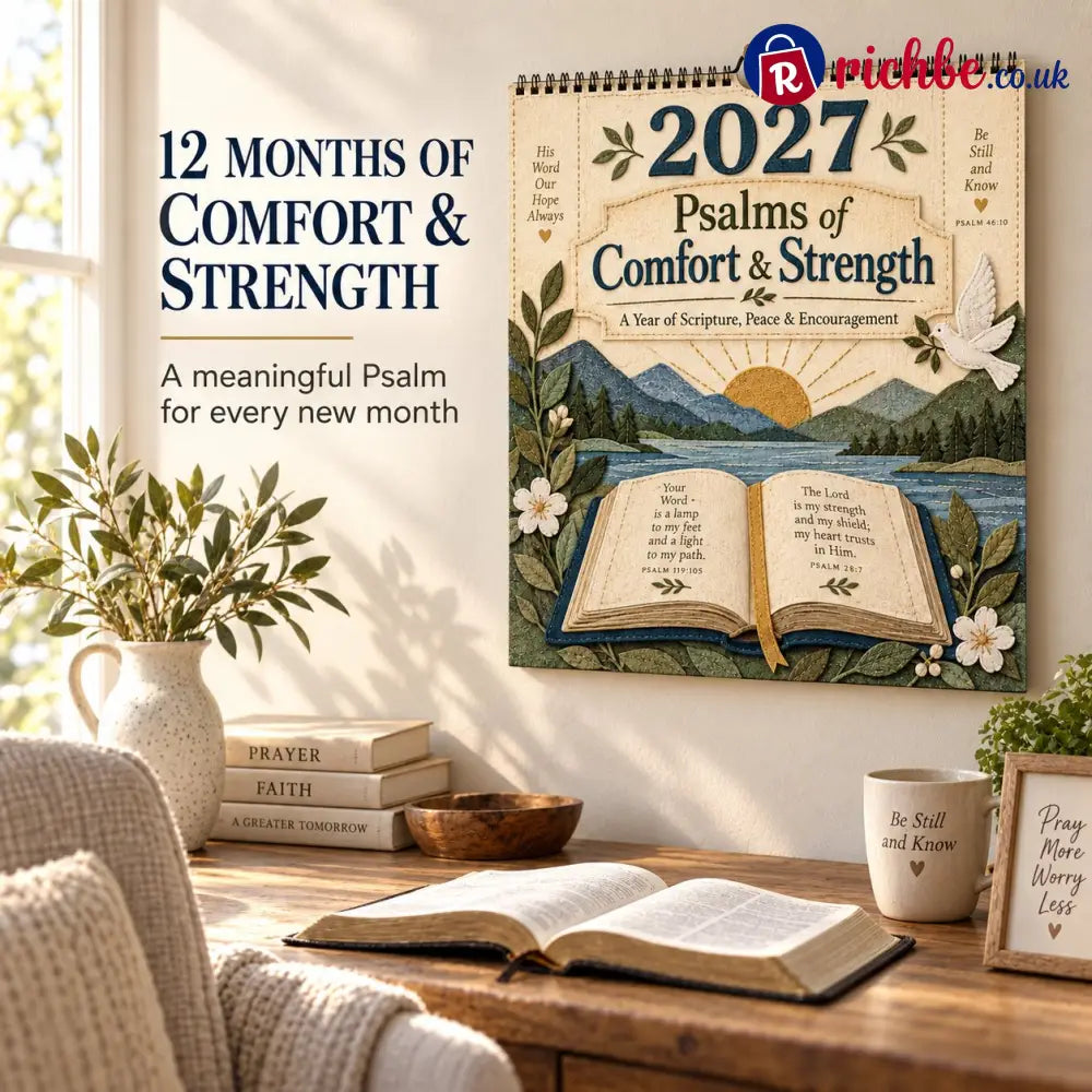 ✝️ 2027 Psalms Wall Calendar | Monthly Scripture & Christian Artwork - All Collections