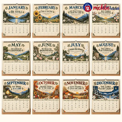 ✝️ 2027 Psalms Wall Calendar | Monthly Scripture & Christian Artwork - All Collections