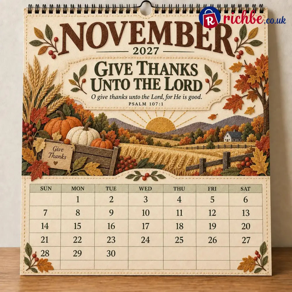 ✝️ 2027 Psalms Wall Calendar | Monthly Scripture & Christian Artwork - All Collections
