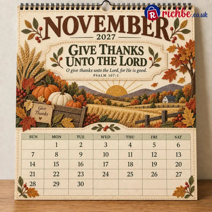 ✝️ 2027 Psalms Wall Calendar | Monthly Scripture & Christian Artwork - All Collections