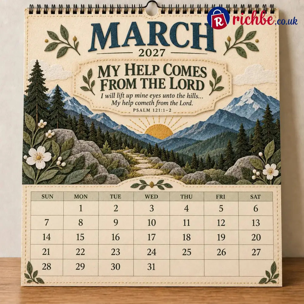 ✝️ 2027 Psalms Wall Calendar | Monthly Scripture & Christian Artwork - All Collections