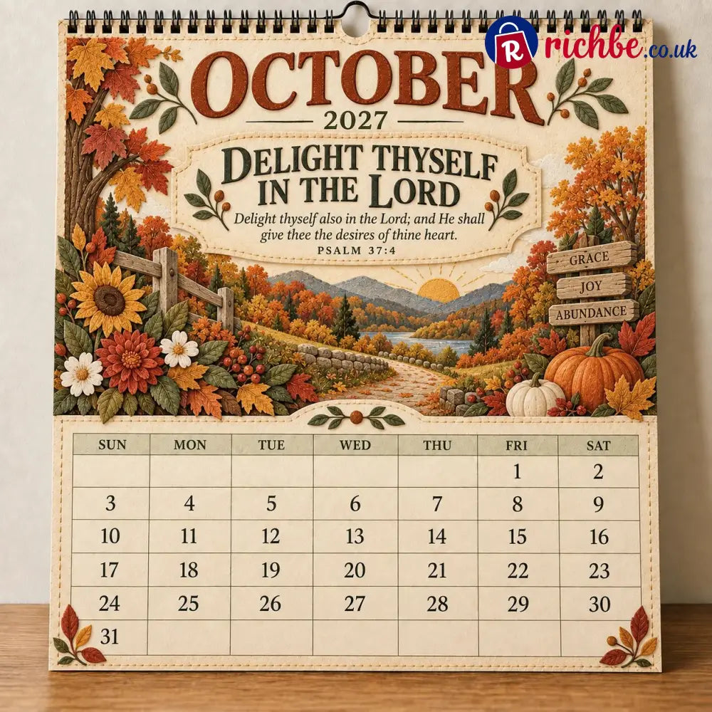 ✝️ 2027 Psalms Wall Calendar | Monthly Scripture & Christian Artwork - All Collections