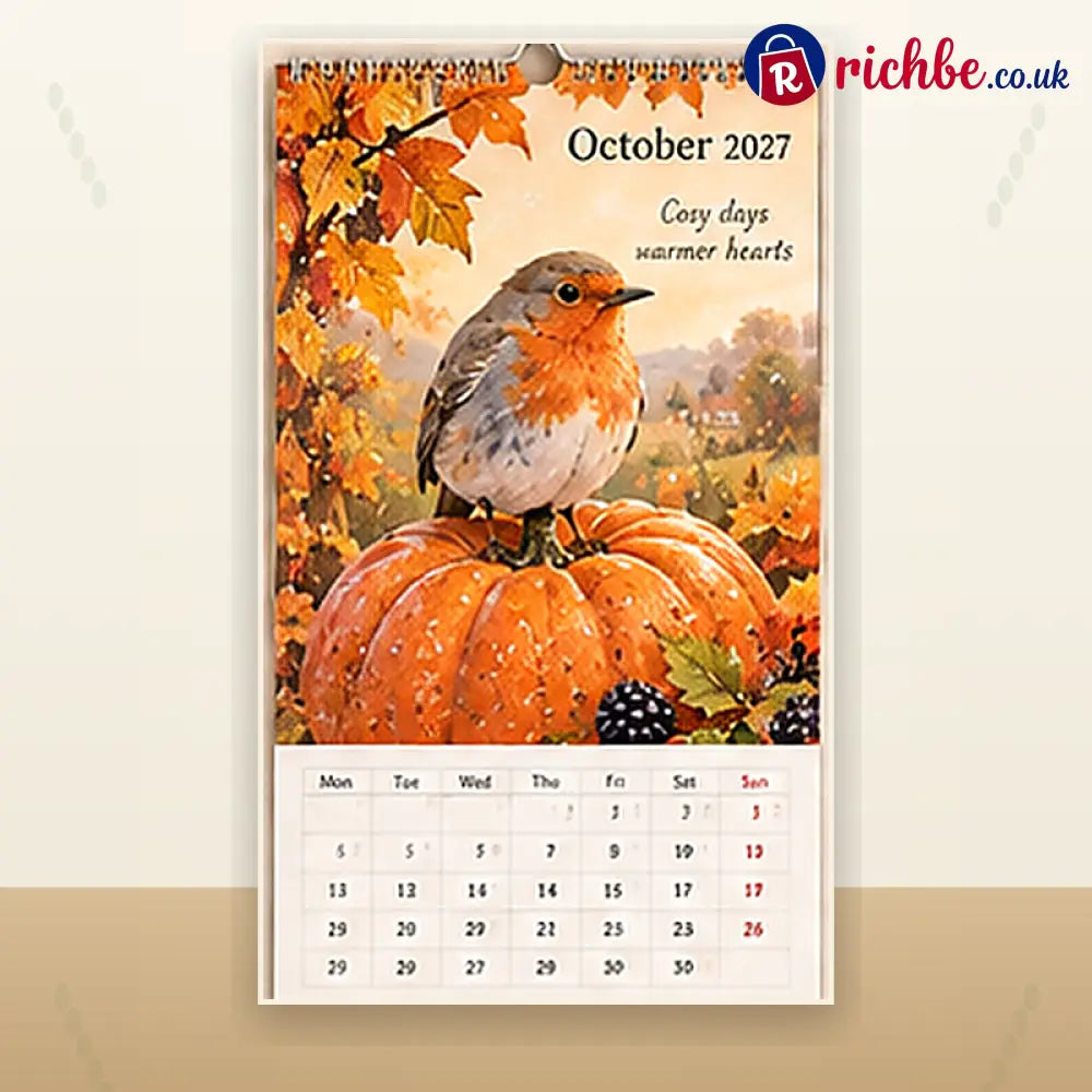 🐦 2027 Robins Through the Seasons Wall Calendar
