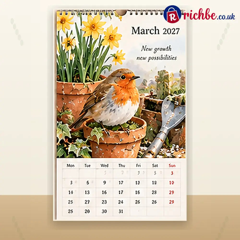 🐦 2027 Robins Through the Seasons Wall Calendar