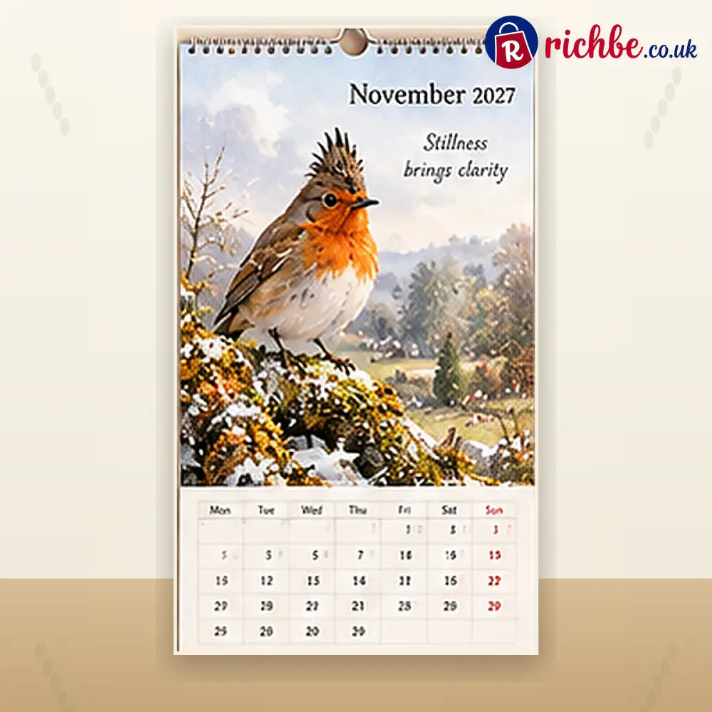🐦 2027 Robins Through the Seasons Wall Calendar