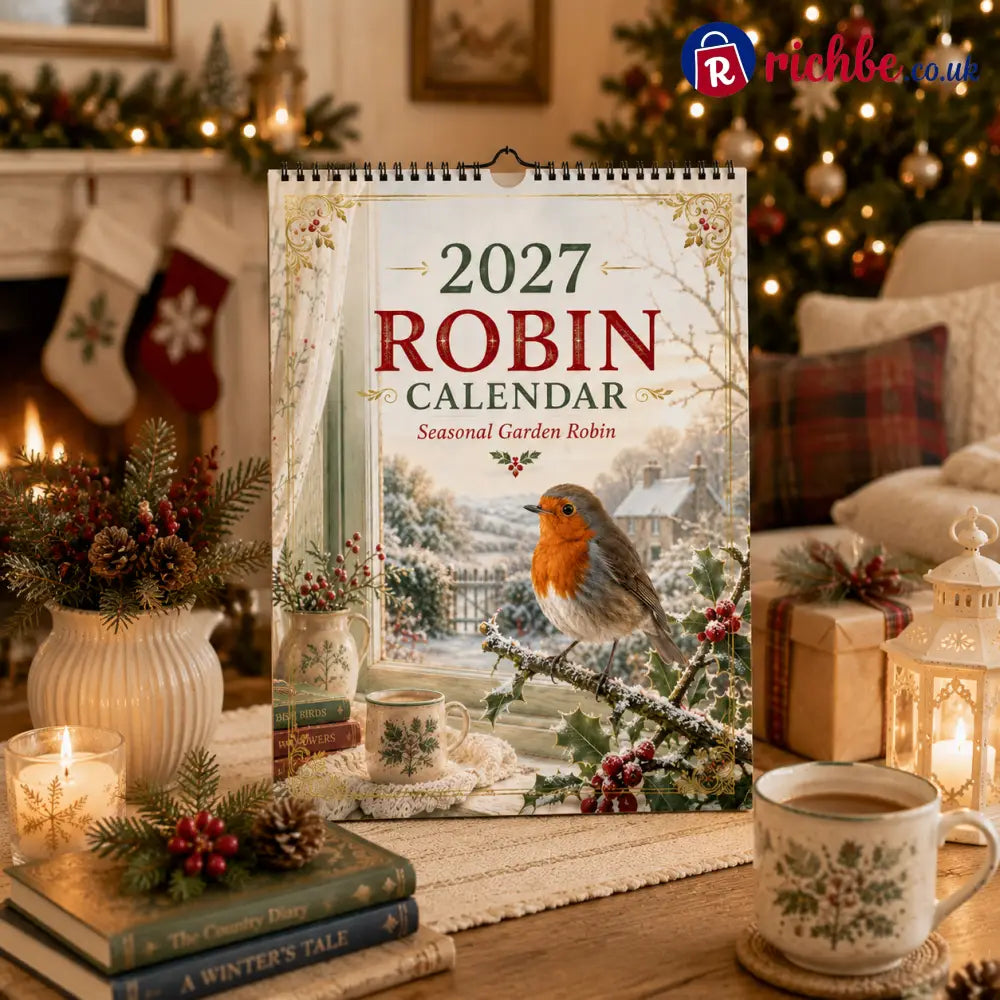 🐦 2027 Seasonal Garden Robin Calendar|A4 Hanging Calendar - Houseware & Kitchen