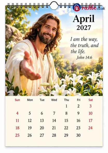 ✝️ 2027 Seasons of Faith Wall Calendar | 12 Months of Christian-Inspired Artwork Peaceful Countryside Scenes & Shepherd