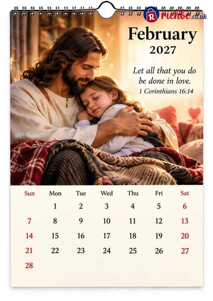 ✝️ 2027 Seasons of Faith Wall Calendar | 12 Months of Christian-Inspired Artwork Peaceful Countryside Scenes & Shepherd