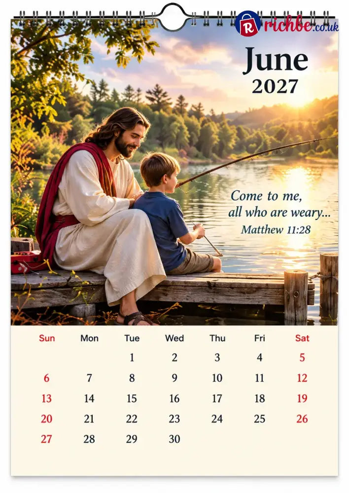 ✝️ 2027 Seasons of Faith Wall Calendar | 12 Months of Christian-Inspired Artwork Peaceful Countryside Scenes & Shepherd