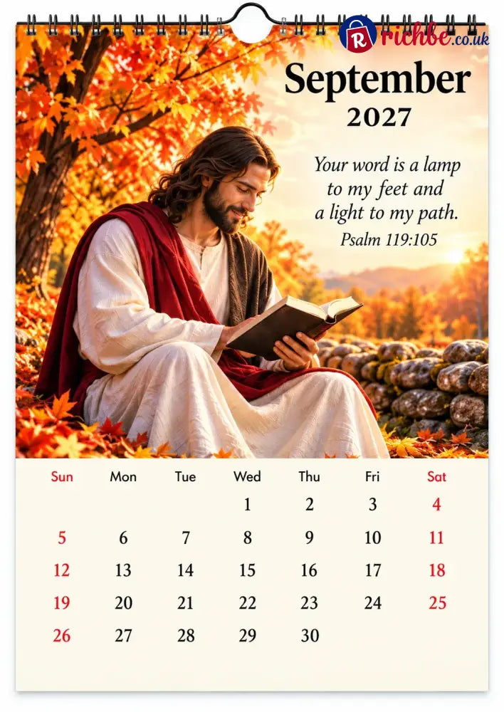 ✝️ 2027 Seasons of Faith Wall Calendar | 12 Months of Christian-Inspired Artwork Peaceful Countryside Scenes & Shepherd